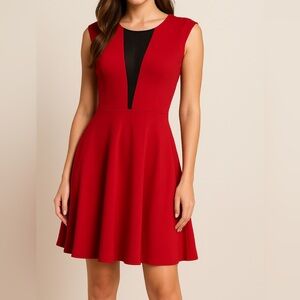 Elegant Red Sleeveless Dress